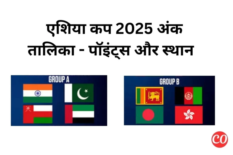 एशिया कप प्वाइंट टेबल 2025 - अंक तालिका टीमों के सथान