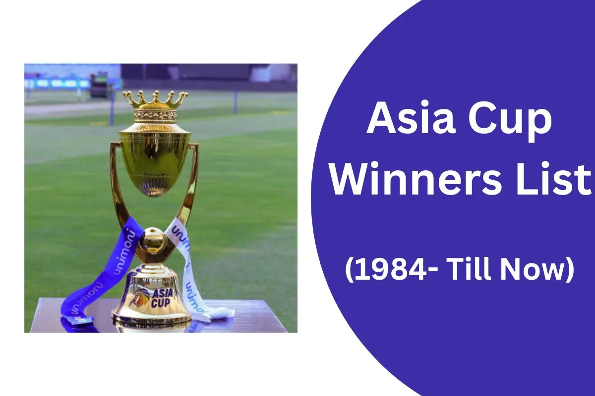 Men's Cricket Asia Cup Winners List