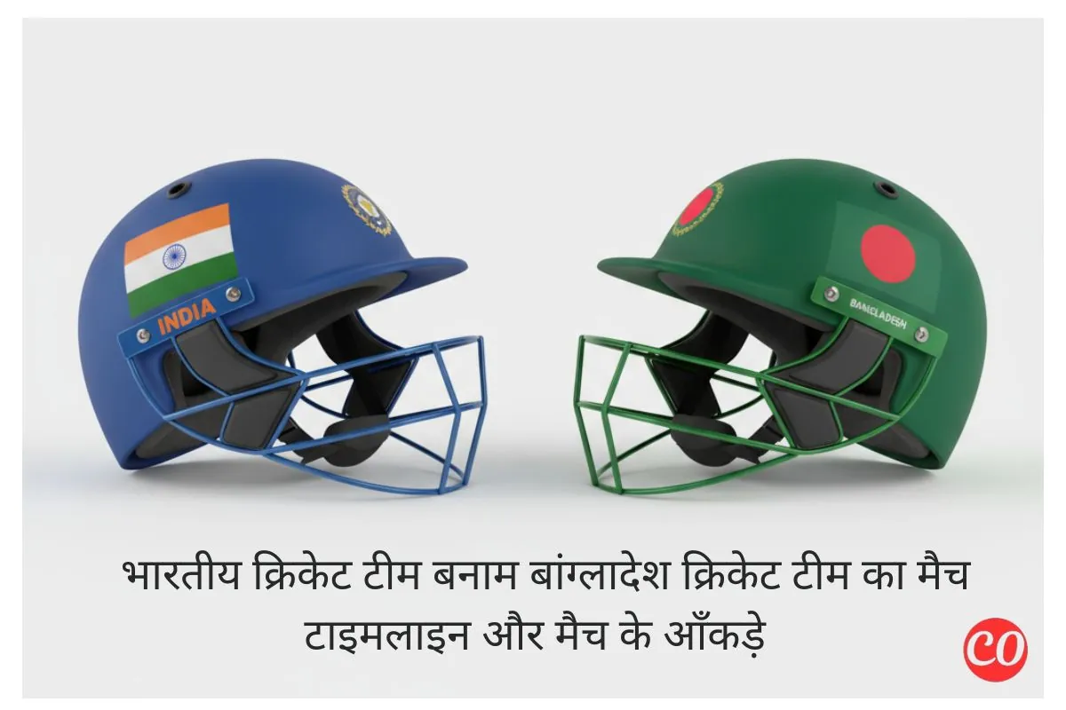 भारतीय क्रिकेट टीम बनाम बांग्लादेश क्रिकेट टीम टाइमलाइन